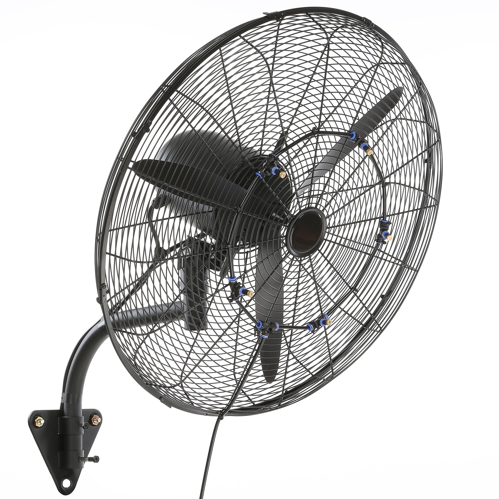 Industrial Wall-mounted Misting Fan 3-speed Oscillating Air Cooler_voghion.com